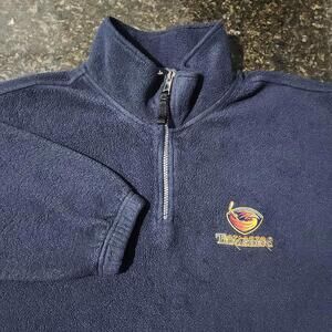 Vintage Atlanta Thrashers 1/4 Quarter Zip Pullover Sweatshirt Fleece Mens Medium